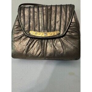 SHARIF VINTAGE DARK METALLIC SHOULDER BAG